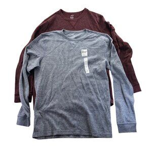 NWT 2 Sonoma Men T-Shirt XXLT Lot Of Two Long Sleeve Crewneck Theermal Knit Casu